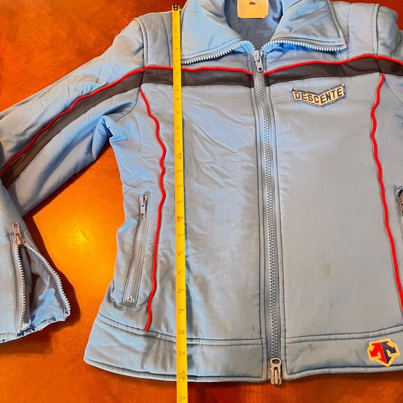 Vintage Descente‎ Womens Ski Jacket Size 48 Light Blue With Red & Black Accents - Picture 14 of 15